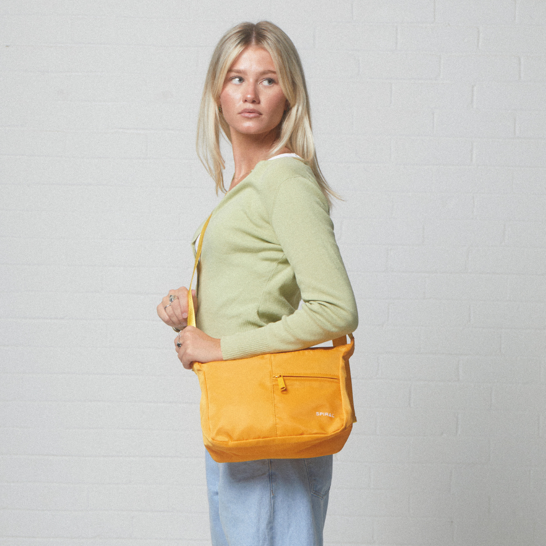 Mustard Cali Satchel Bag