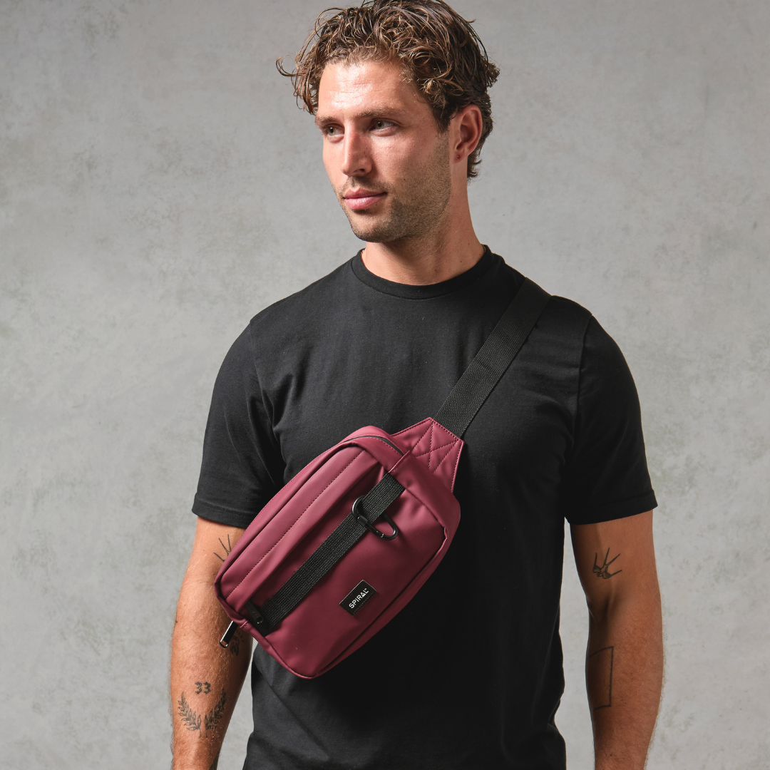 Deep Burgundy Trail Crossbody Bag