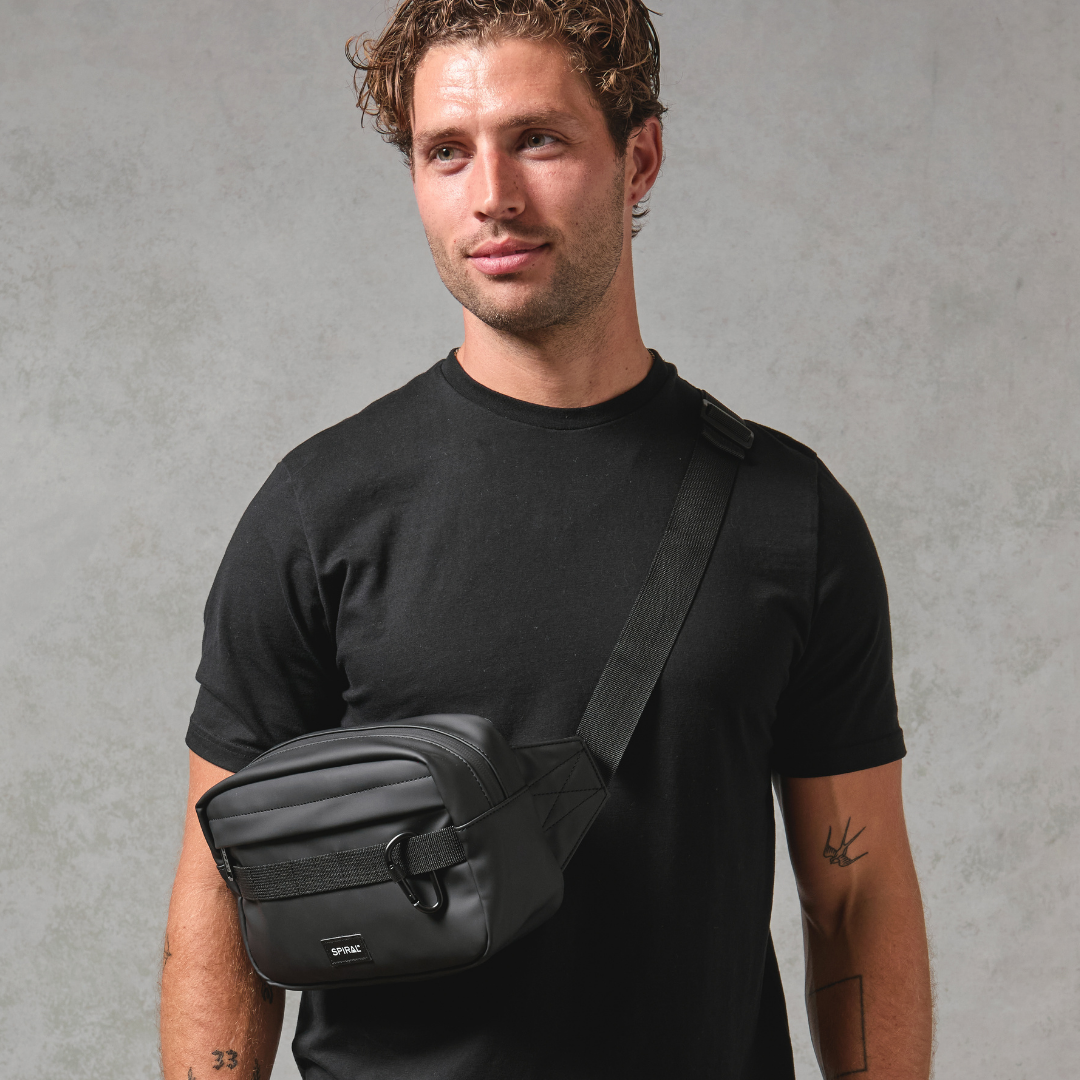 Black Trail Crossbody Bag