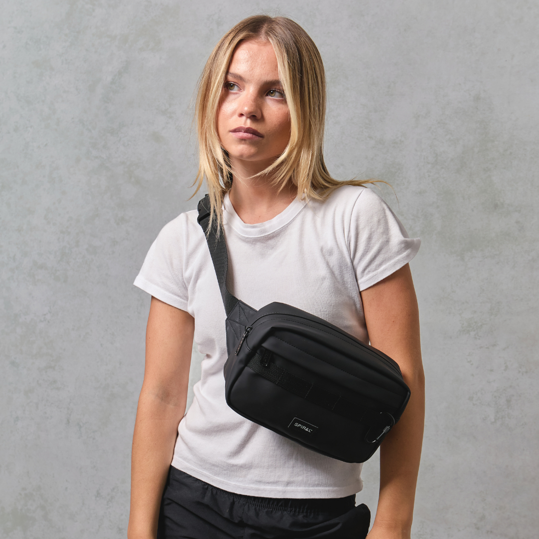 Black Trail Crossbody Bag