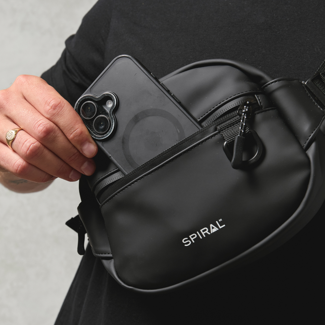 Black Explorer Crossbody Bag