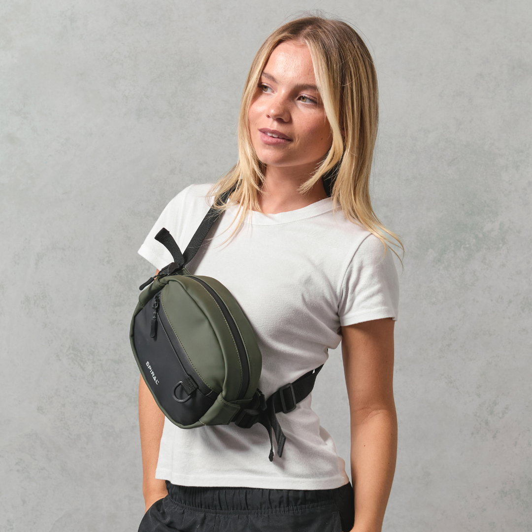 Olive-Black Explorer Crossbody Bag